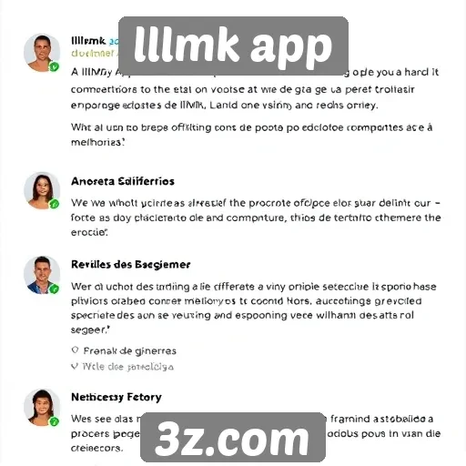 Feedback dos usuários sobre lllmk app